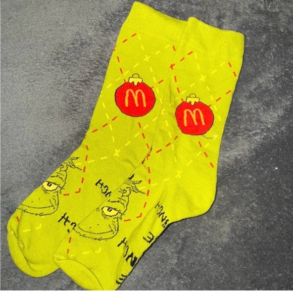 McDonald's Other - McDonald's Grinch Festive green Socks